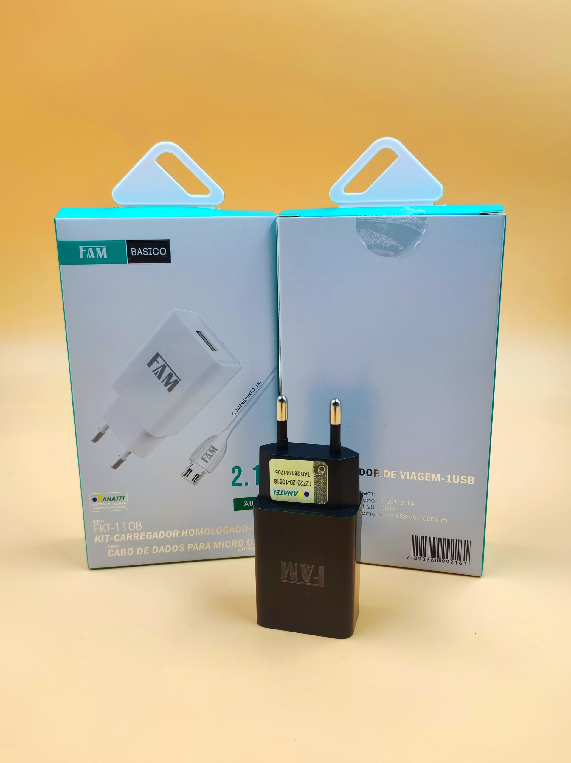 KIT CARREGADOR MICRO USB - FAM FKT-1108