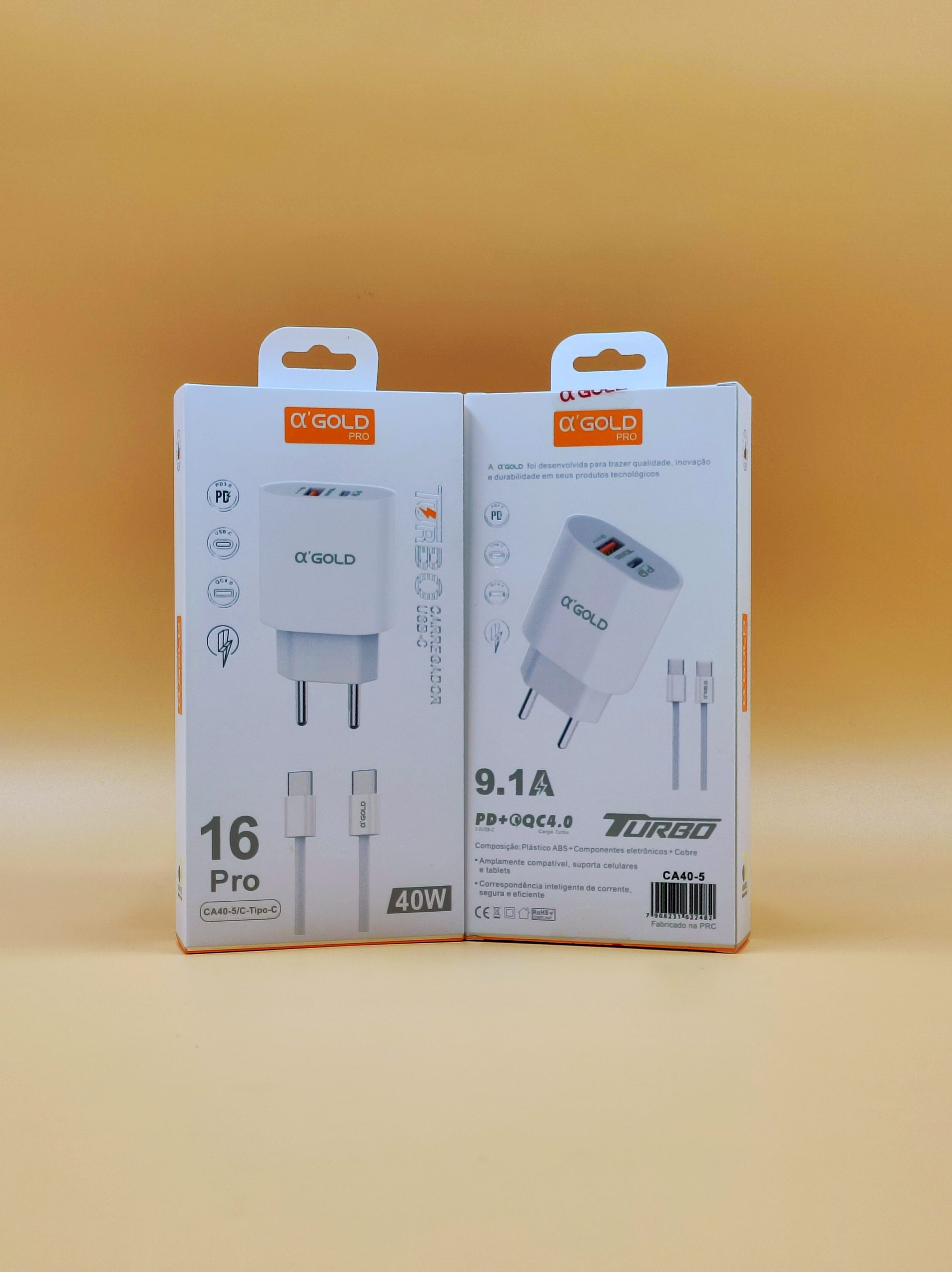 CARREGADOR TYPE-C 40W A GOLD CA40-5